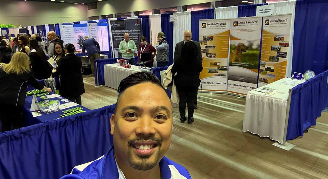 Our CEO Joe, representing InsBOSS at the Houston Insurance Day Trade Show Event at Mariott Westchase.