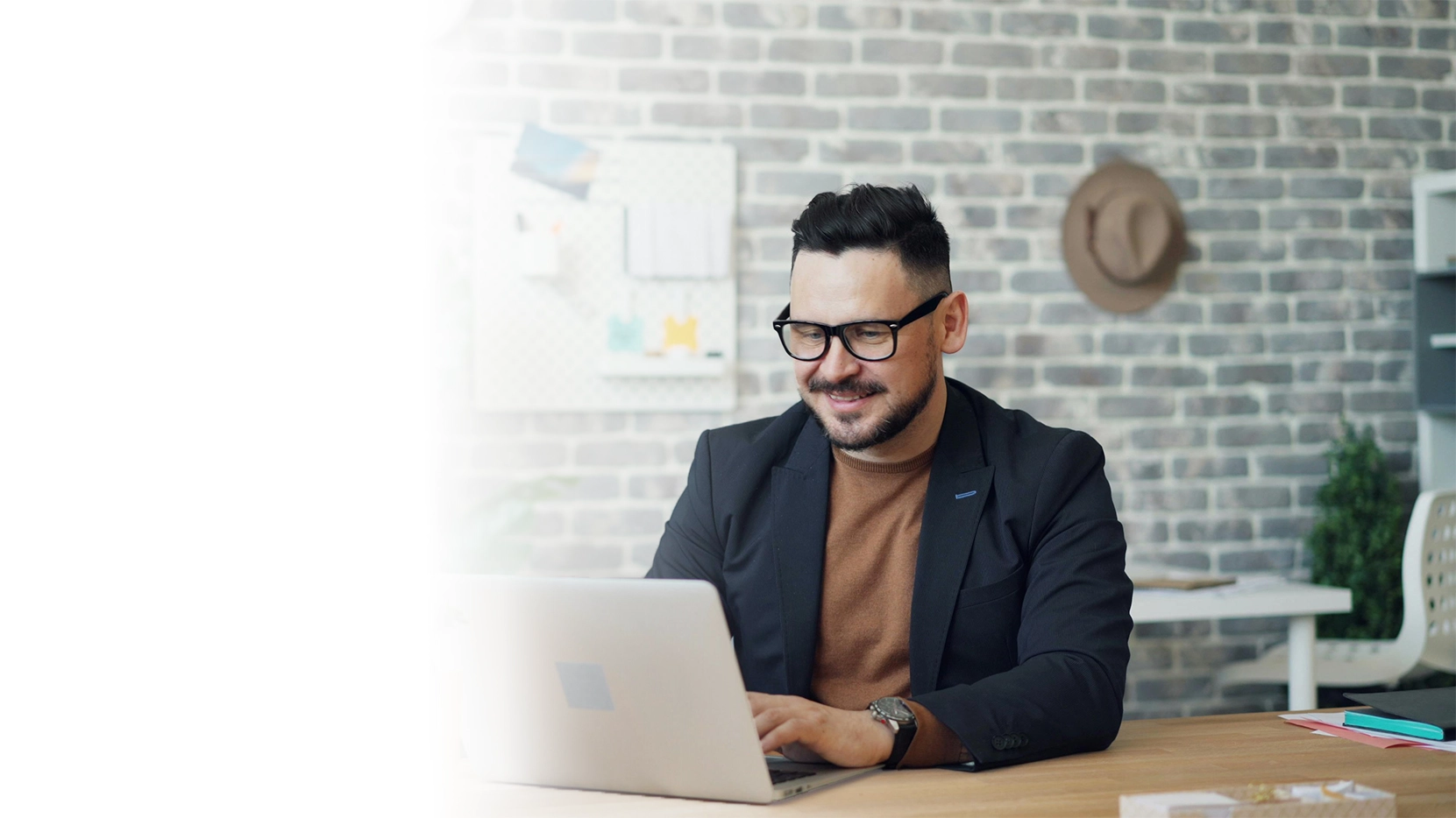 Professional with laptop